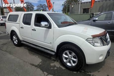 White 2012 Nissan Navara Dual Cab Utility St-X 550 (4X4)