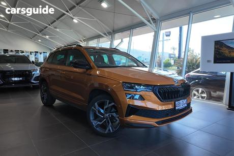 Orange 2024 Skoda Karoq Wagon Sportline (4X4) 140Tsi