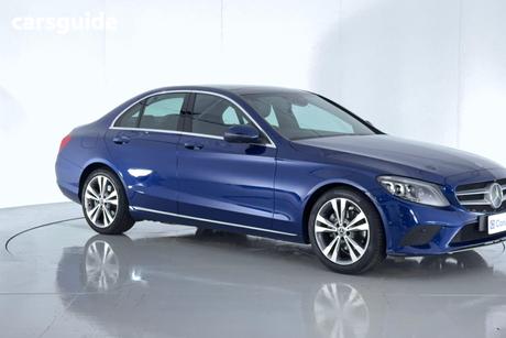 Blue 2020 Mercedes-Benz C200 Sedan