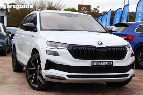 White 2023 Skoda Karoq Wagon Sportline (4X4) 140Tsi