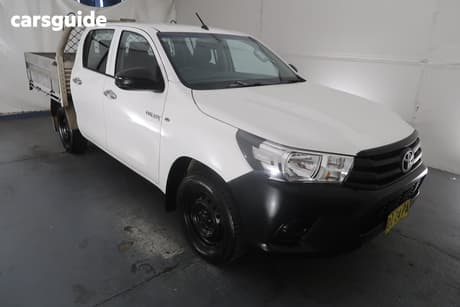 White 2016 Toyota Hilux Dual Cab Utility Workmate