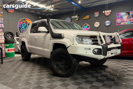 White 2018 Volkswagen Amarok Dual Cab Utility V6 Tdi 550 Dark Label
