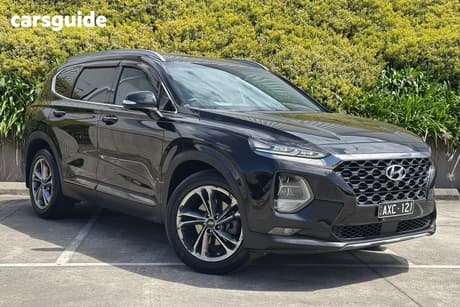Black 2018 Hyundai Santa FE Wagon Highlander Crdi Satin Awd