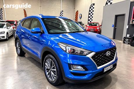 Blue 2020 Hyundai Tucson Wagon Active X (Awd) Black Int