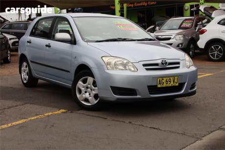 Blue 2005 Toyota Corolla Wagon Ascent