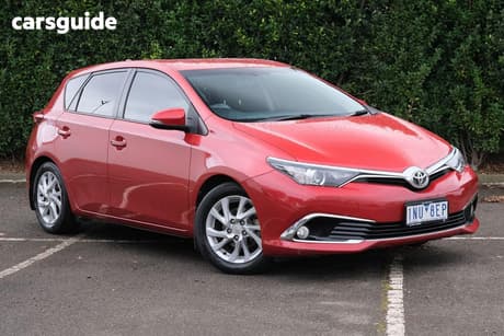 Red 2018 Toyota Corolla Hatchback Ascent Sport
