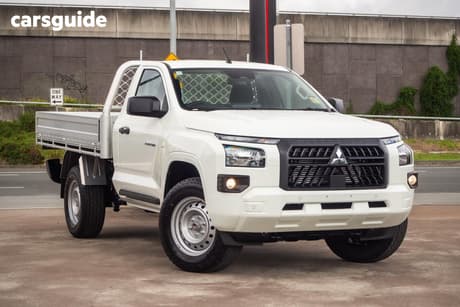 White 2026 Mitsubishi Triton Cab Chassis Glx (4X4)