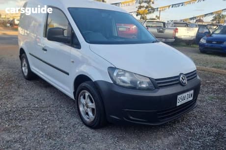 White 2012 Volkswagen Caddy Commercial 2KN MY13 TDI250 VAN M 5SP 1.6DT