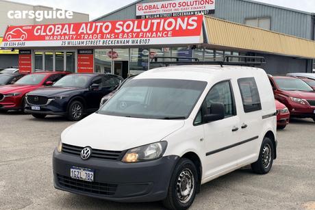 White 2014 Volkswagen Caddy Commercial TSI175 F