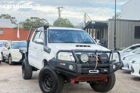 White 2012 Toyota Hilux Ute Tray SR DUAL CAB