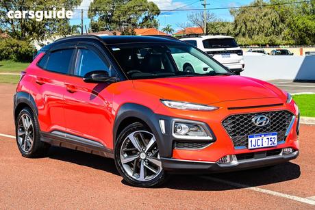 Orange 2018 Hyundai Kona Wagon Highlander (Awd)