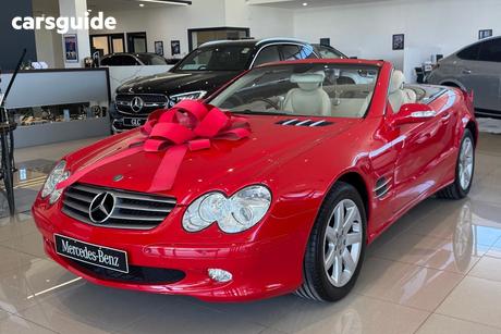 Red 2002 Mercedes-Benz SL500 Convertible