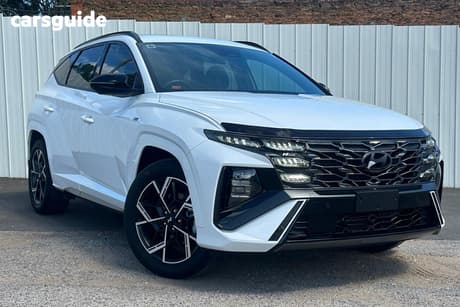 White 2024 Hyundai Tucson Wagon Elite Hybrid N Line (Fwd)