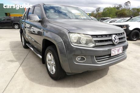 Grey 2015 Volkswagen Amarok Dual Cab Utility Tdi420 Highline (4X4)