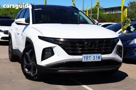 White 2022 Hyundai Tucson Wagon Highlander (Awd)