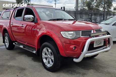 Red 2010 Mitsubishi Triton Double Cab Utility Glx (4X4)