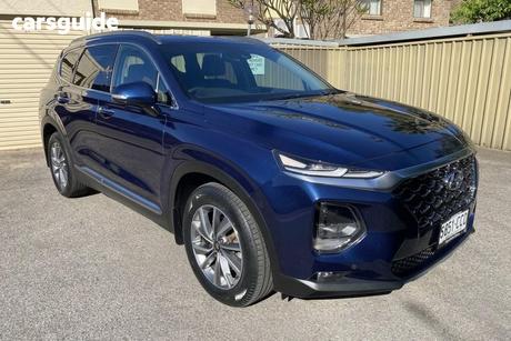 Blue 2019 Hyundai Santa FE Wagon Elite Crdi (Awd)