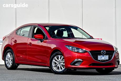 Red 2014 Mazda 3 Sedan Maxx