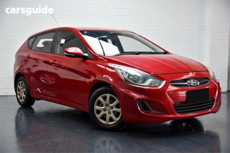 Red 2013 Hyundai Accent Hatchback Active