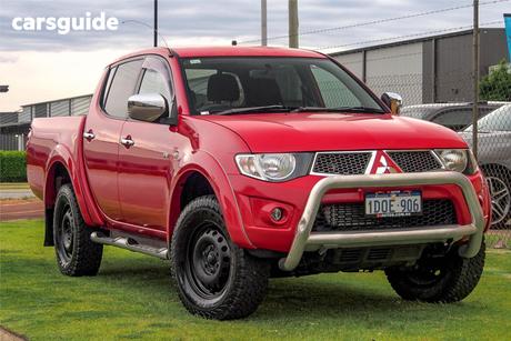Red 2011 Mitsubishi Triton Double Cab Utility Glx-R (4X4)