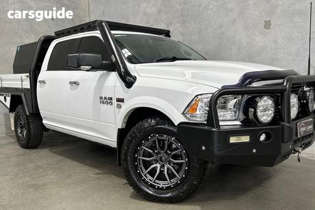 White 2020 RAM 1500 Crew Cab Utility Laramie (4X4) With Rambox