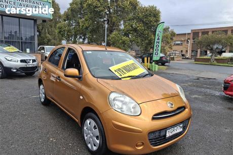 Orange 2012 Nissan Micra Hatchback St-L