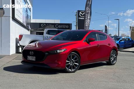 Red 2021 Mazda 3 Sedan G25 Evolve