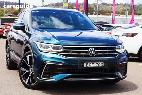 Blue 2021 Volkswagen Tiguan Wagon 162 Tsi R-Line