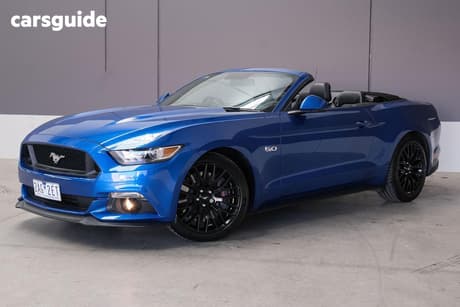 Blue 2017 Ford Mustang Convertible Gt 5.0 V8