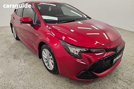 Red 2023 Toyota Corolla Hatchback Sx Hybrid