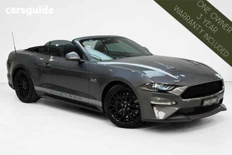 Grey 2021 Ford Mustang Convertible Gt 5.0 V8