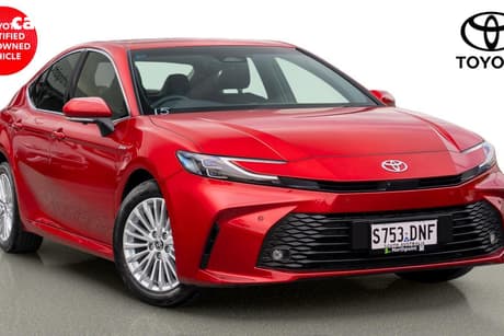 Red 2025 Toyota Camry Sedan Ascent Sport Hybrid