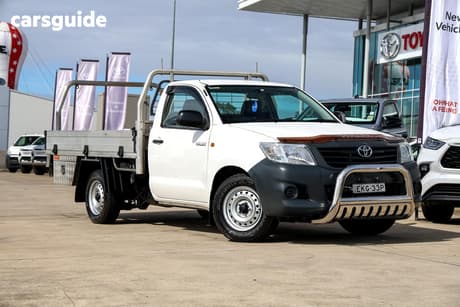 White 2014 Toyota Hilux Cab Chassis Workmate