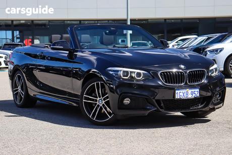 Black 2019 BMW 220I Convertible M Sport