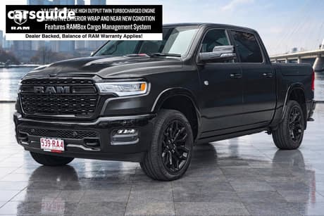 Black 2026 RAM 1500 Crew Cab Utility Limited Rambox Ho Hurricane