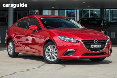 Red 2015 Mazda 3 Sedan Maxx