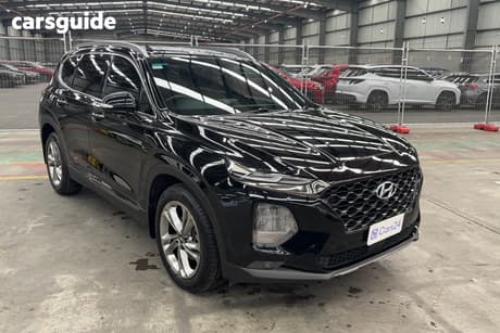 Black 2018 Hyundai Santa FE Wagon Highlander Crdi Dark Burg Awd