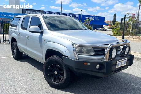 Silver 2011 Volkswagen Amarok Dual Cab Utility Tdi400 Trendline (4X4)