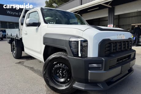 White 2025 Kia Tasman Double Cab Chassis S (4X4) Black Fender