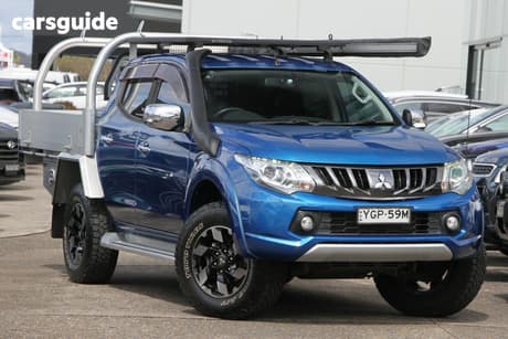 Blue 2018 Mitsubishi Triton Dual Cab Utility Exceed (4X4)