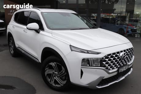 White 2022 Hyundai Santa FE Wagon Active Crdi (Awd)