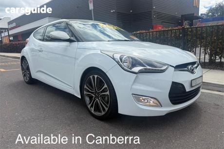 White 2015 Hyundai Veloster Coupe +