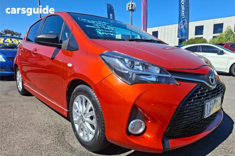 Orange 2015 Toyota Yaris Hatchback Zr