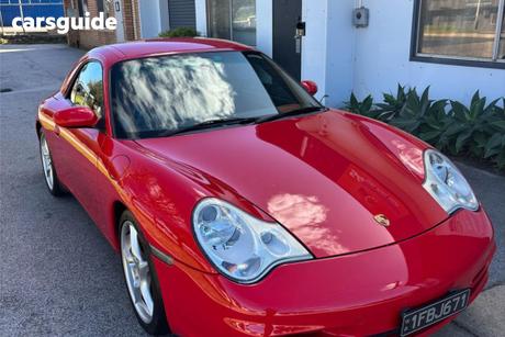 Red 2002 Porsche 911 Cabriolet Carrera