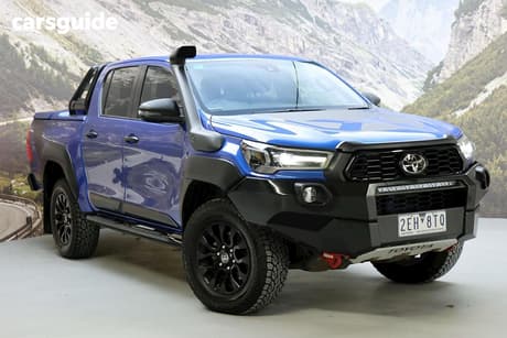 Blue 2021 Toyota Hilux Double Cab Pick Up Rugged X (4X4)