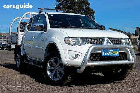 White 2011 Mitsubishi Triton Double Cab Utility Glx-R (4X4)