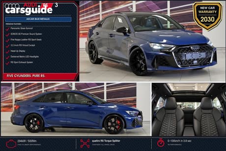 Blue 2025 Audi RS 3 Sedan 2.5 Tfsi S Tronic