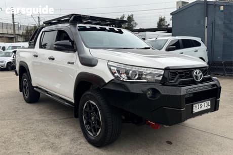 White 2018 Toyota Hilux Dual Cab Utility Rugged X (4X4)