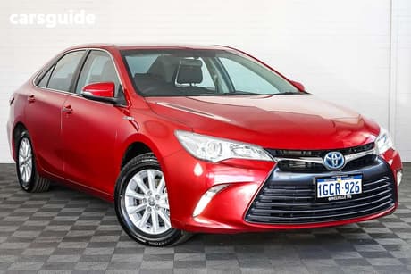 Red 2016 Toyota Camry Sedan Altise Hybrid