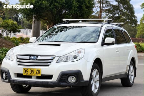 White 2013 Subaru Outback Wagon 2.0D Premium